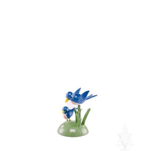 Tiny Blue Birds on Twig by Wendt & Kühn