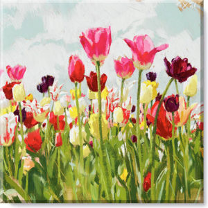 Tulip Field Landscape Giclee Wall Art