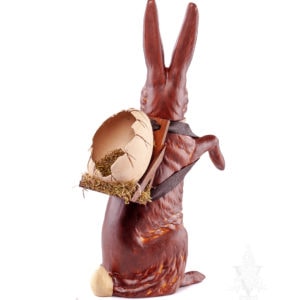 Ino Schaller Extra Large Brown Bunny With Egg Basket