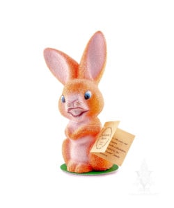 Ino Schaller Perched Beaded Bunny In Orange