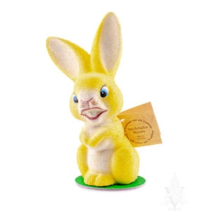 Ino Schaller Perched Beaded Bunny In Yellow