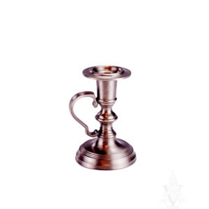 Pewter Plated Colonial Chamberstick