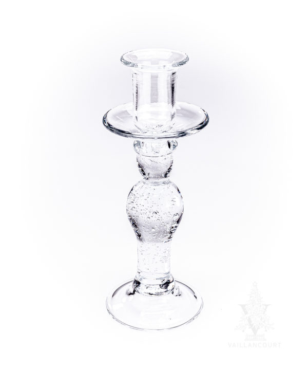 Colonial Bubbled Glass Candle Stick