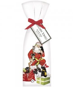 Santa With Puppies Towel