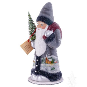 Ino Schaller Silver Santa with Winter Scene