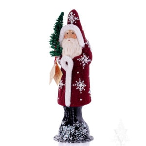 Ino Schaller Red Beaded Santa with Chenille