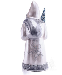 Ino Schaller White Santa With Silver Snowflake