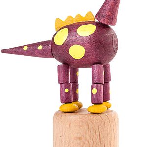 Dregeno Push Toy - Wobbly Purple Dinosaur