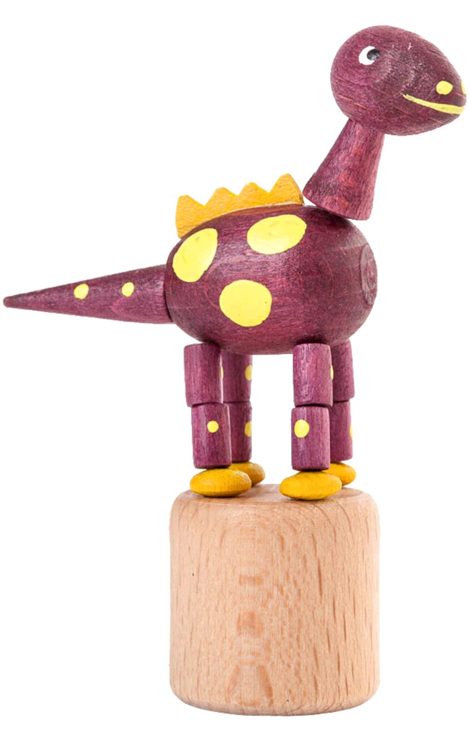 Dregeno Push Toy - Wobbly Purple Dinosaur