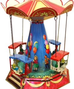 German Collectible Tin Toy - Old Fashioned Carousel