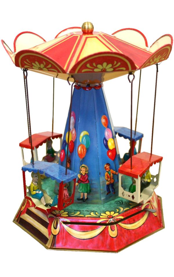 German Collectible Tin Toy - Old Fashioned Carousel