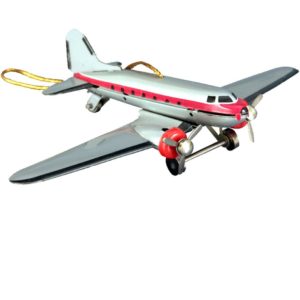 Collectible Tin Ornament - DC-3 Airplane