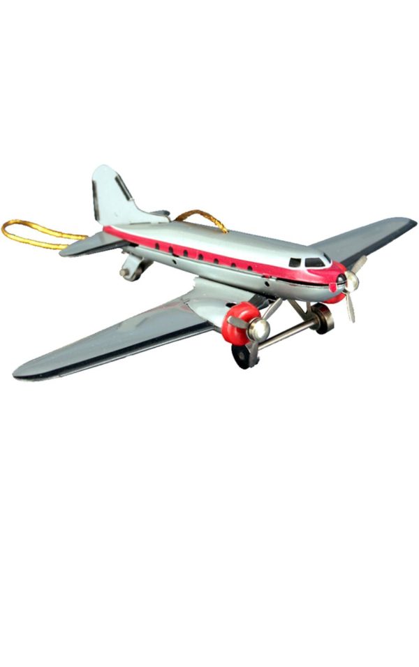 Collectible Tin Ornament - DC-3 Airplane