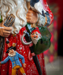 Luxe Father Christmas in Red with Snow Flakes (One of a Kind)
