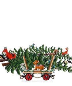 Train Car with Tree Pewter by Wilhelm Schweizer
