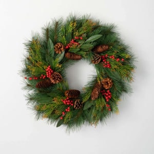 Rustic Pine and Berry Wreath
