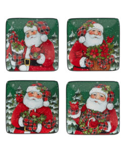 Christmas Lodge Santa Canape Plate (Assorted)