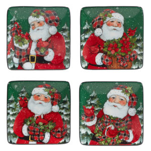 Christmas Lodge Santa Canape Plate (Assorted)