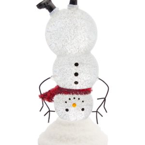 Headstand Snowman Snow Globe Lantern