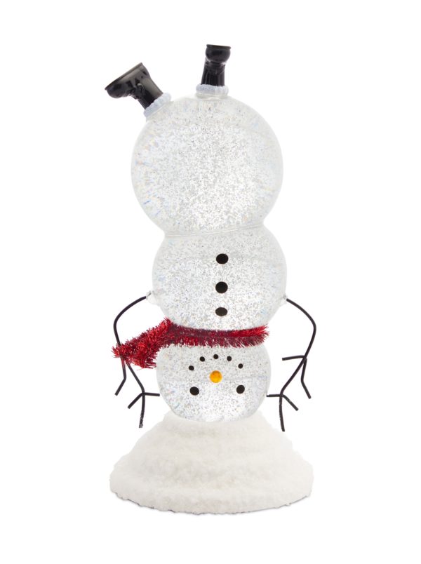 Headstand Snowman Snow Globe Lantern