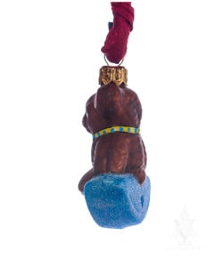 Modern Teddy on Blue Glitter Rocker