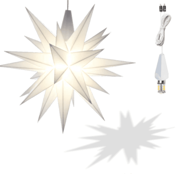 Herrnhuter Original Herrnhut Plastic 5-in Star (White, LED)