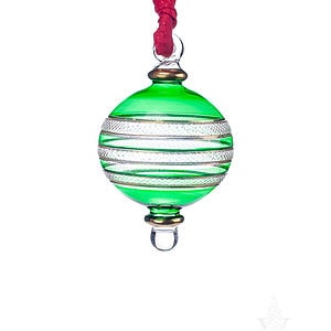 Egyptian Glass Green and Gold Small Ornament