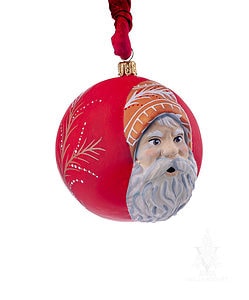 Jingle Balls™ Santa’s Portrait on Matte Red