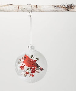Snowy Cardinal Ornament