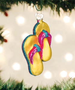 Yellow Flips-Flops Ornament