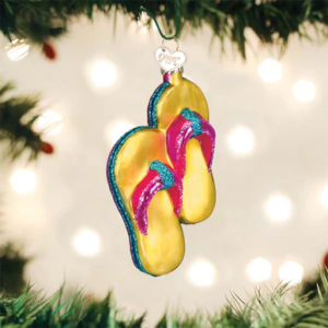 Yellow Flips-Flops Ornament