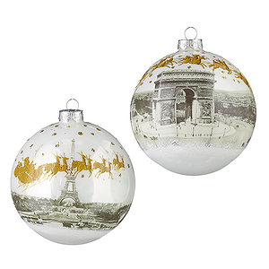 Christmas in Paris Ball Ornament (Assorted)