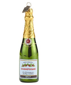 Merry Christmas Champagne Ornament