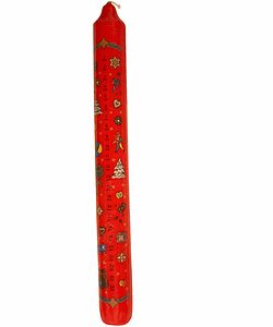 German Advent Candle - Red