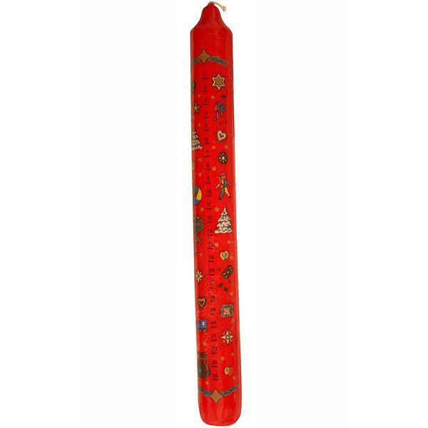 German Advent Candle - Red