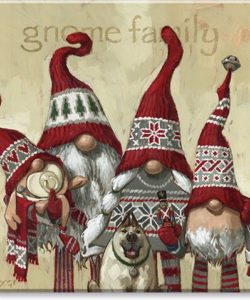 Gnome Family Christmas Giclee Wall Art