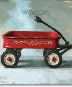 Red Wagon Nursery Giclee Wall Art