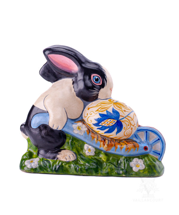 Dutch Rabbit Pushing Egg Cart