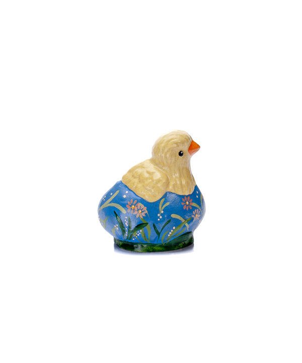 Tiny Chick in Blue Floral Egg