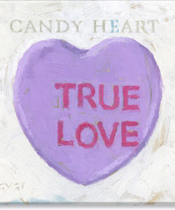 Purple Candy Heart Giclee Wall Art