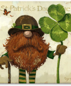 St. Patrick's Gnome Giclee Wall Art