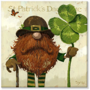 St. Patrick's Gnome Giclee Wall Art