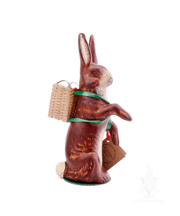 Ino Schaller Brown Upright Rabbit with Basket