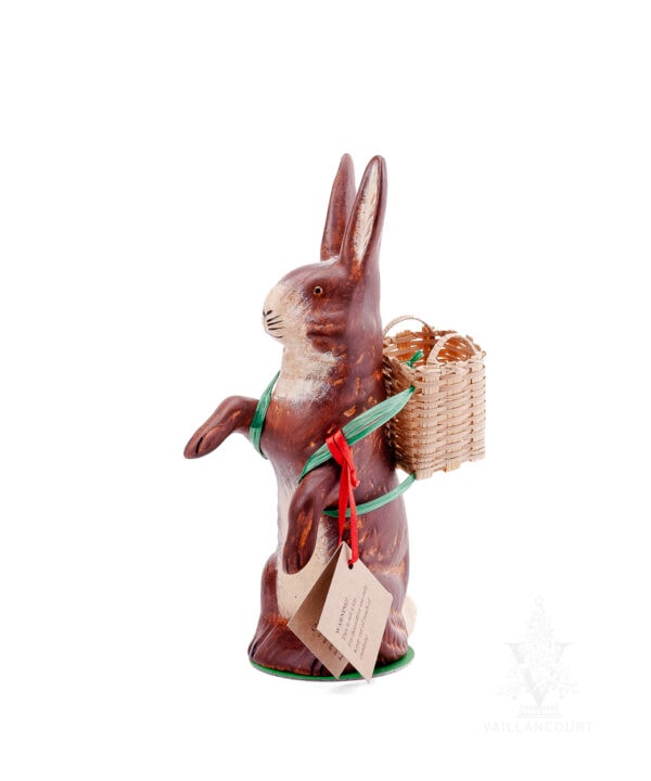 Ino Schaller Brown Upright Rabbit with Basket