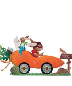 Bunny In Carrot Car By Wilhelm Schweizer