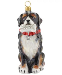 Bernese Mtn. Dog with Bone Ornament