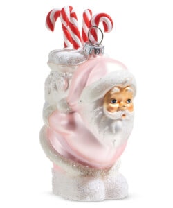 Pink Santa with Candy Canes