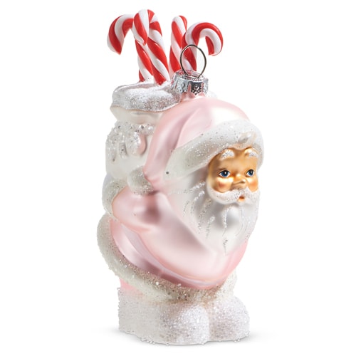 Pink Santa with Candy Canes
