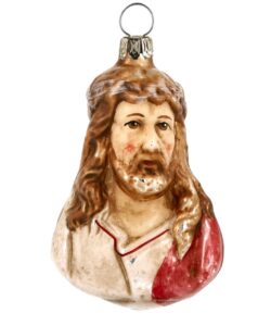 MAROLIN Glass Ornament Jesus Red And White
