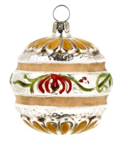 MAROLIN Glass Ornament Flower Stripe